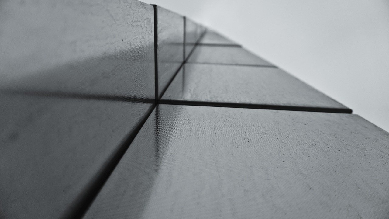 Close-up of a smooth gray floor surface
